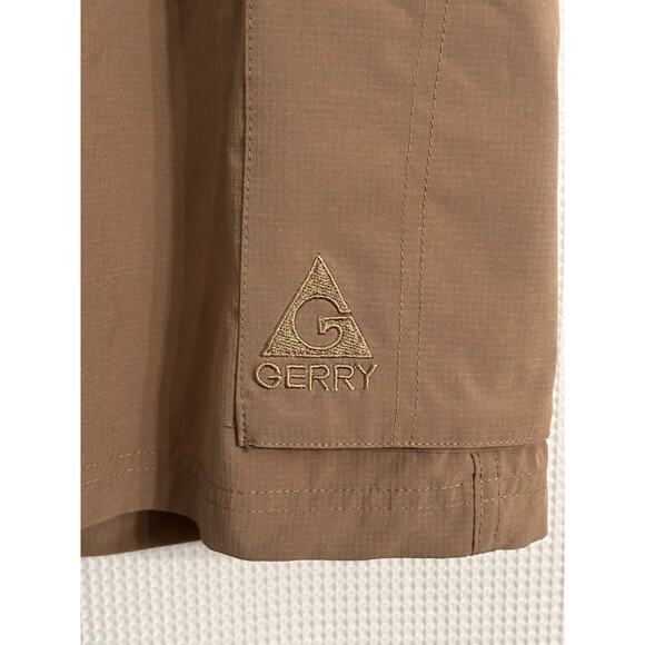 Gerry Men's Tan Cargo Hiking Shorts 40 Stretch Travel Outdoors Lightweight - Picture 2 of 10